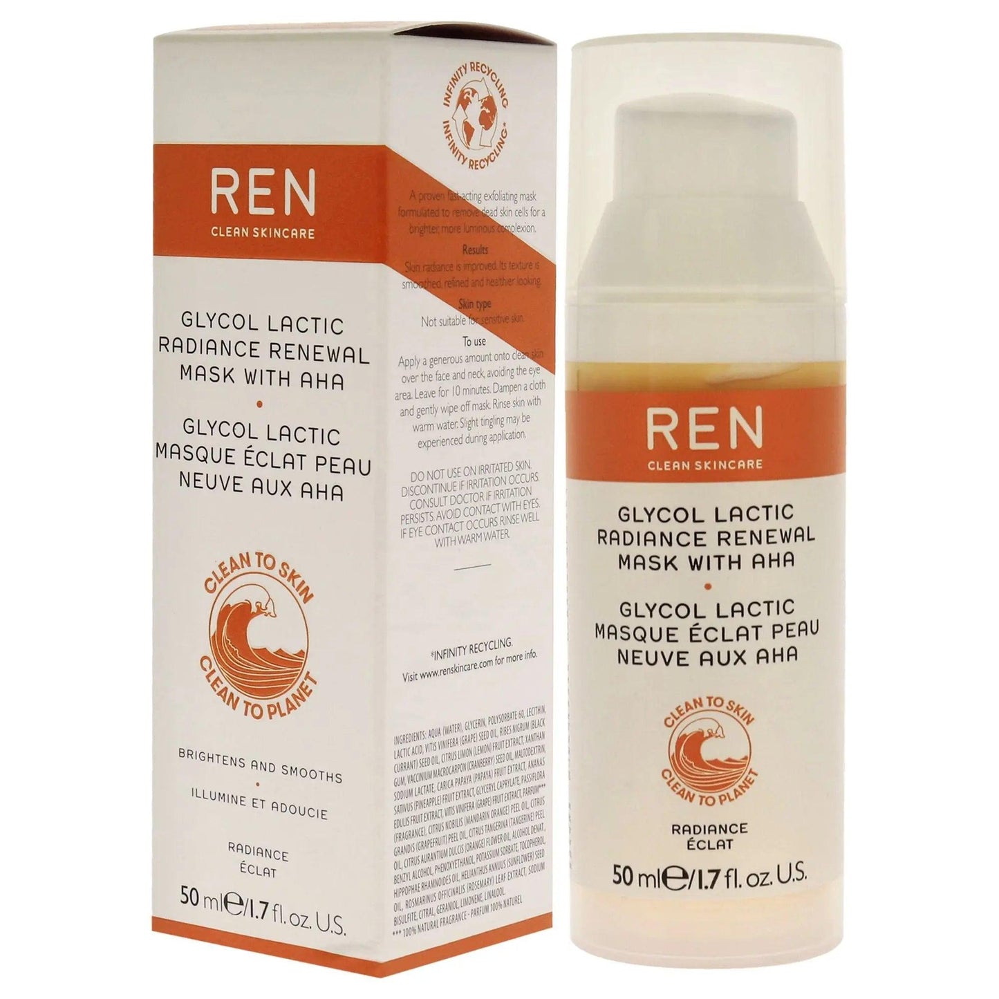 Glycol Lactic Radiance Renewal Mask by REN for Unisex - 1.7 oz Mask Doba