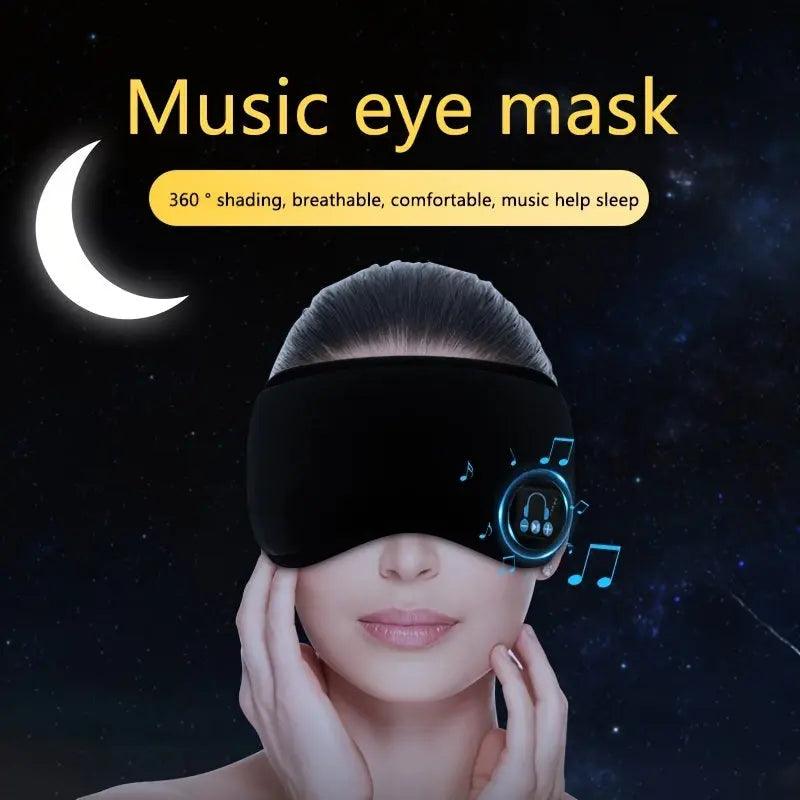 Sleep Eye Mask With Bluetooth-Enable Headphones Washable Travel Sleeping Hands Free Headband Built-in Side Speakers & Microphone Doba