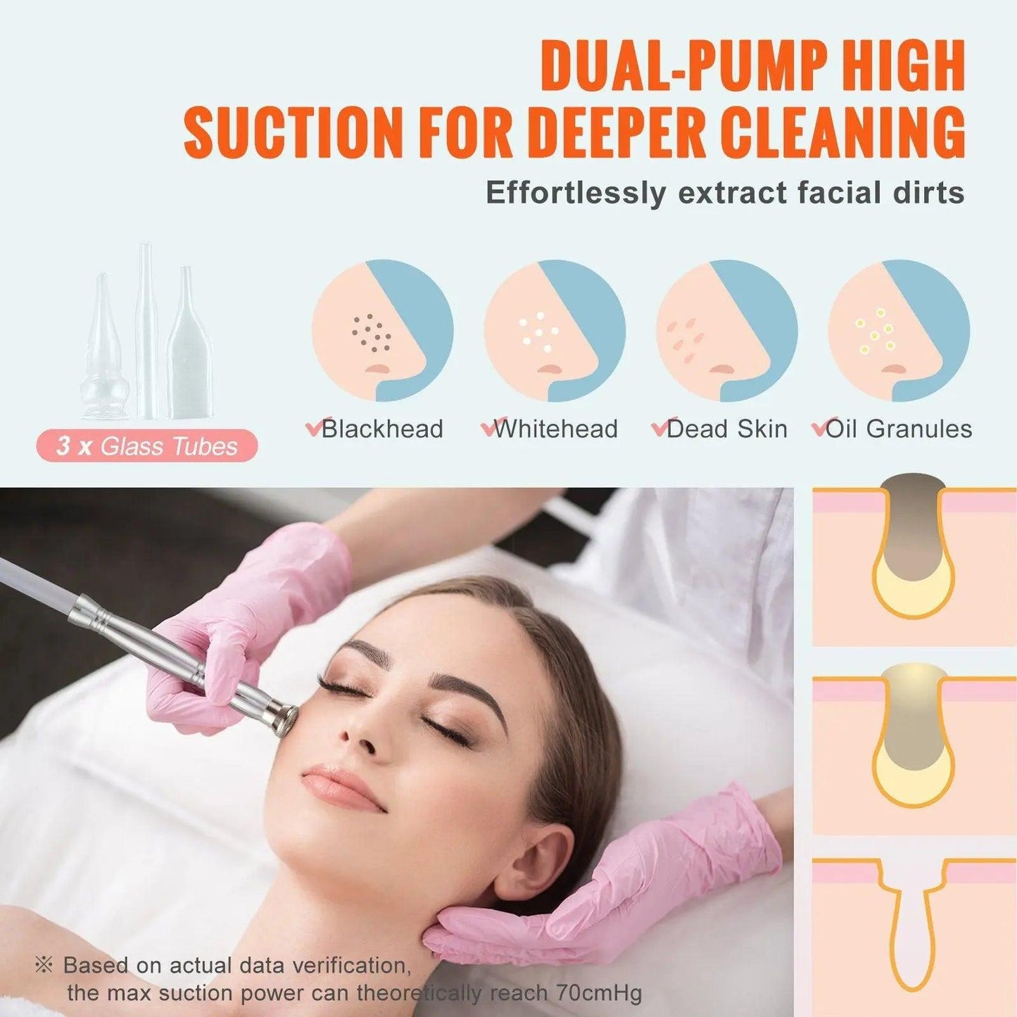 VEVOR Diamond Microdermabrasion Machine 3 in 1 Facial Beauty Equipment for Salon Doba