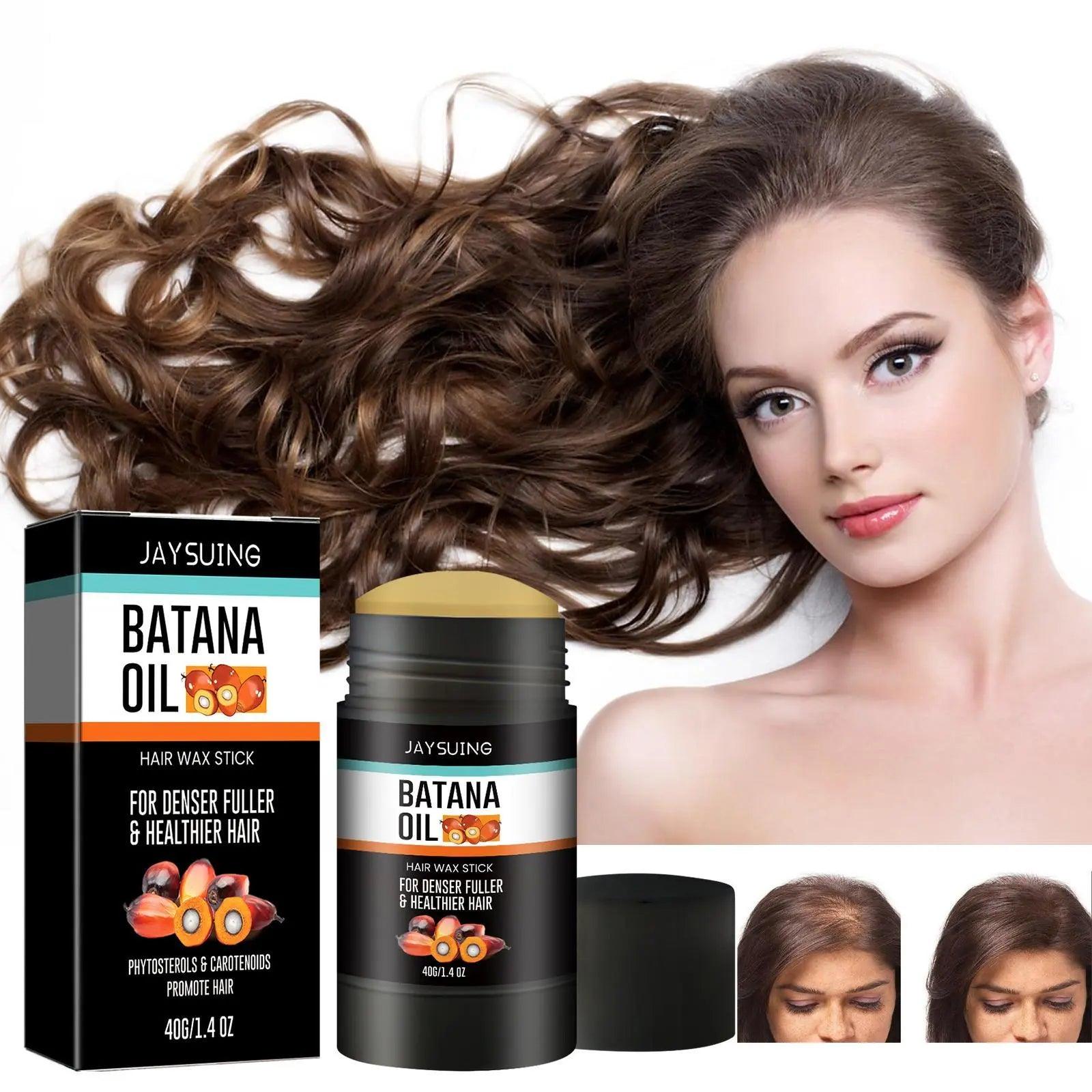 Batania Hair Wax Stick With Batana Oil - Nourishing & Long-Lasting Hold, Styling For Flyaways, Adds Volume And Natural Shine, 75g Gel Haircare Doba