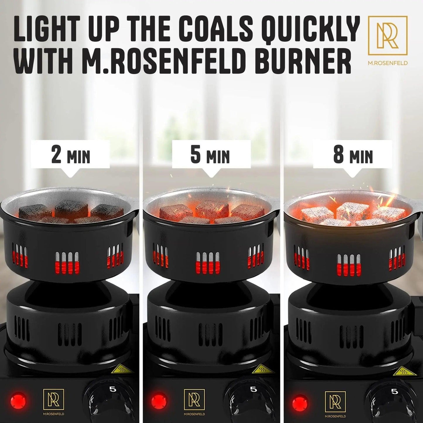 Multipurpose Electric Charcoal Starter Red Charcoal Burner Coconut Charcoal Lighters with Tongs 450W Hot Plate Electric with 304 Stainless Steel Coiled Burner Doba