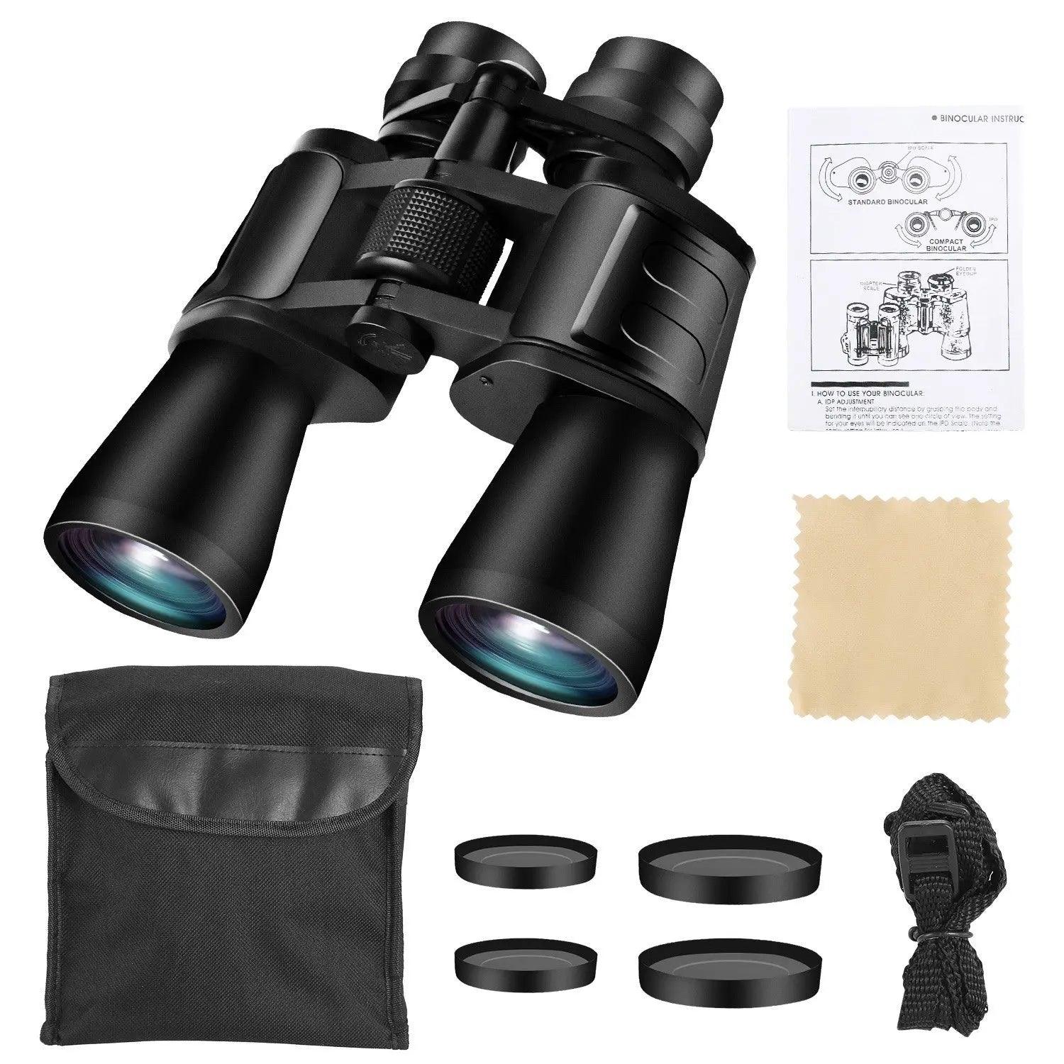 Portable Zoom Binoculars with FMC Lens Low Light Night Vision for Bird Watching Hunting Sports Doba