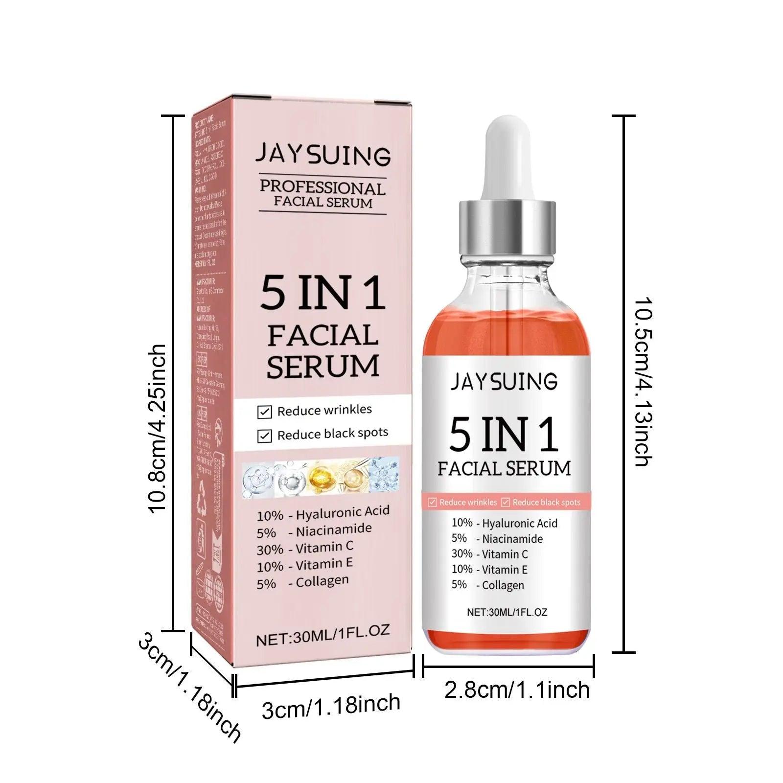 5 in 1 Face Serum Moisturizes Skin, Firming and Lightening Acne Spot Beauty Serum Doba