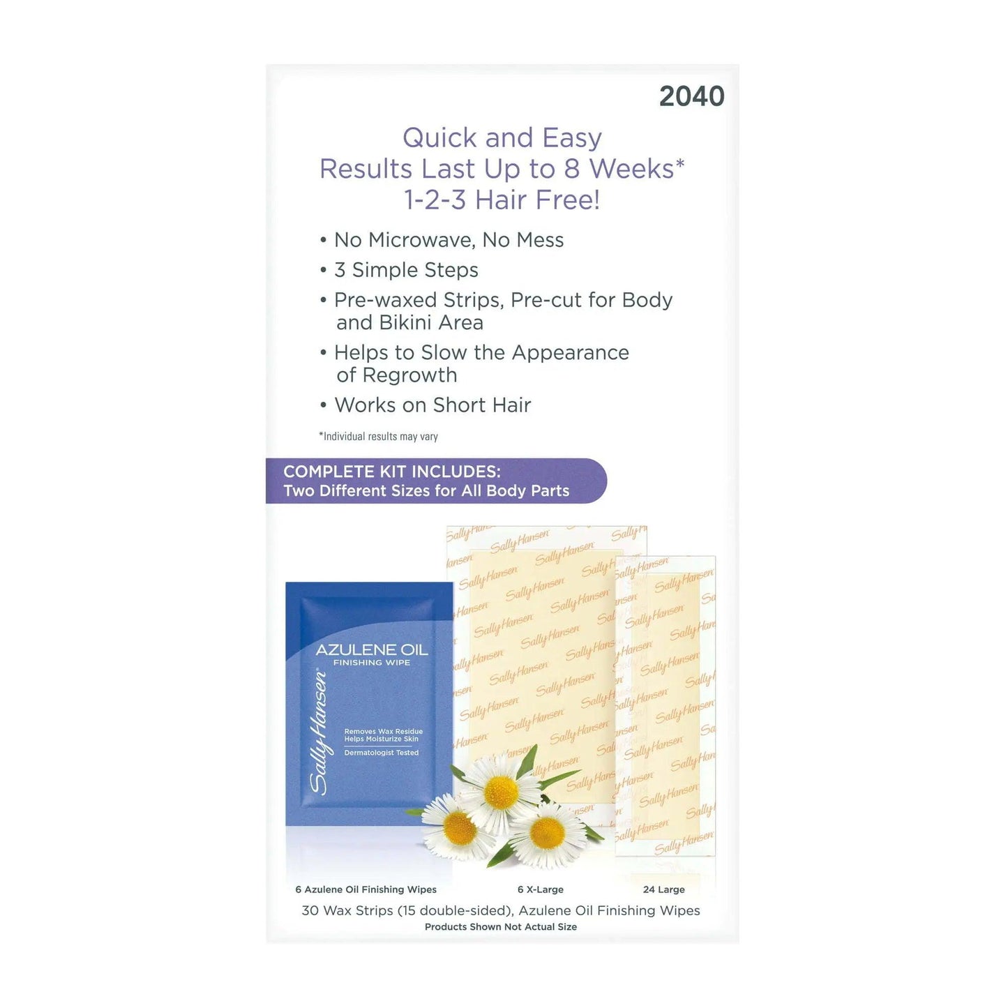 Sally Hansen Hair Removal Wax Strips, 30 Ct Doba